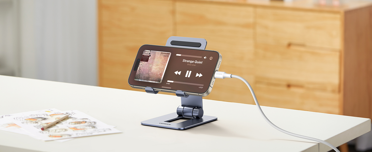 UGREEN 15608 Aluminum Phone Stand Holder Adjustable Foldable Desktop Dock for iPhone 17/16/15 Pro Max Buy UGREEN 15608 Aluminum Phone Stand Holder Adjustable Foldable Desktop Dock for iPhone 17/16/15 Pro Max Online in Pakistan - UGREEN PK