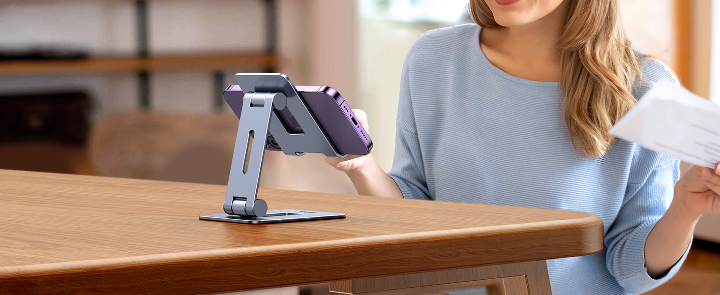 UGREEN 15608 Aluminum Phone Stand Holder Adjustable Foldable Desktop Dock for iPhone 17/16/15 Pro Max Buy UGREEN 15608 Aluminum Phone Stand Holder Adjustable Foldable Desktop Dock for iPhone 17/16/15 Pro Max Online in Pakistan - UGREEN PK