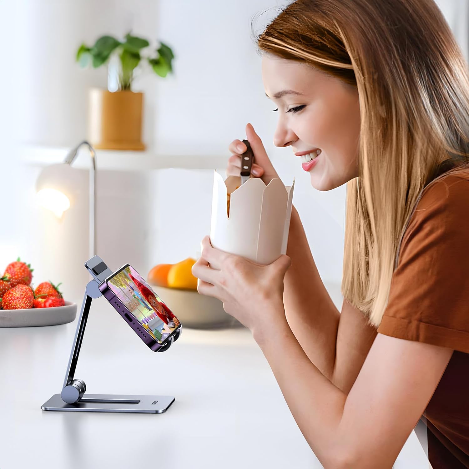 Buy UGREEN 15608 Aluminum Phone Stand Holder Adjustable Foldable Desktop Dock for iPhone 17/16/15 Pro Max Online in Pakistan - UGREEN PK