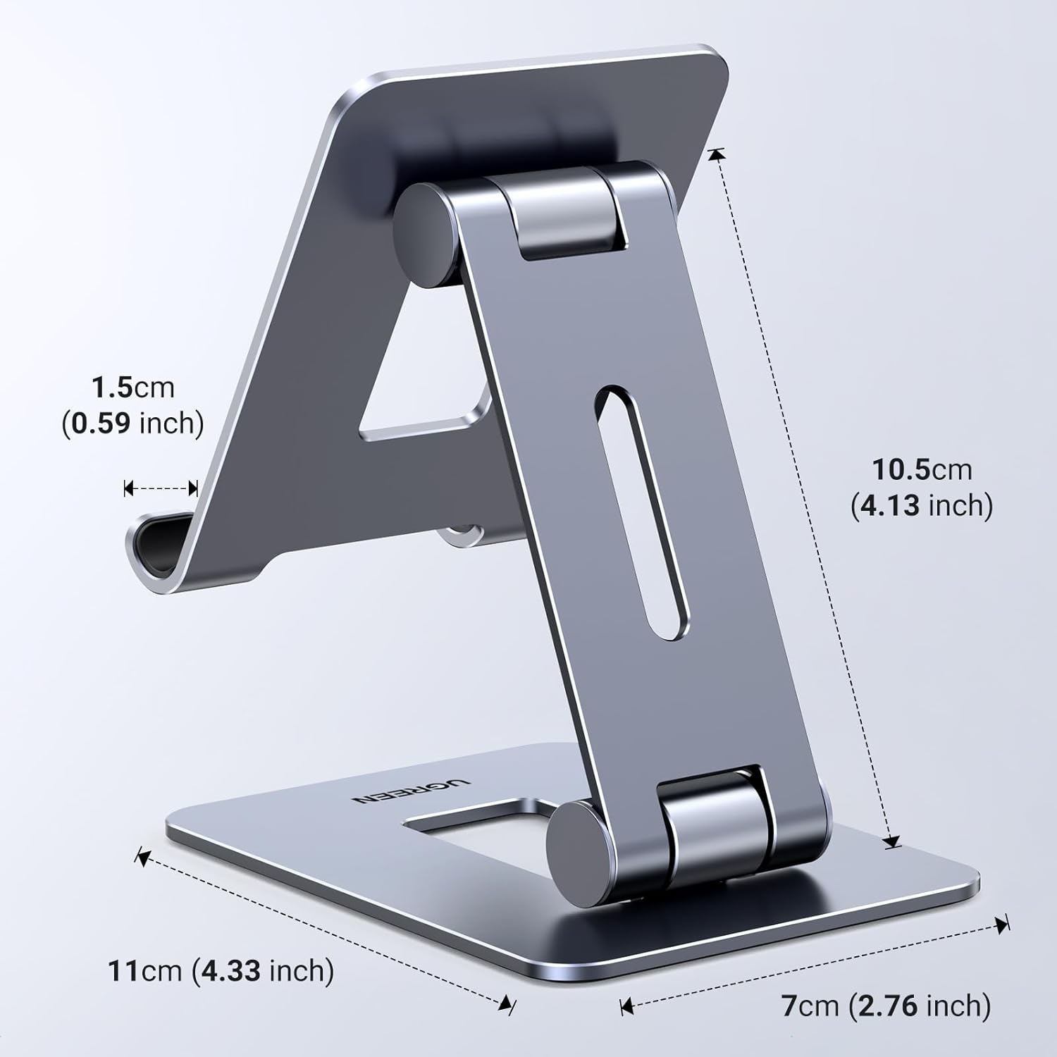Buy UGREEN 15608 Aluminum Phone Stand Holder Adjustable Foldable Desktop Dock for iPhone 17/16/15 Pro Max Online in Pakistan - UGREEN PK