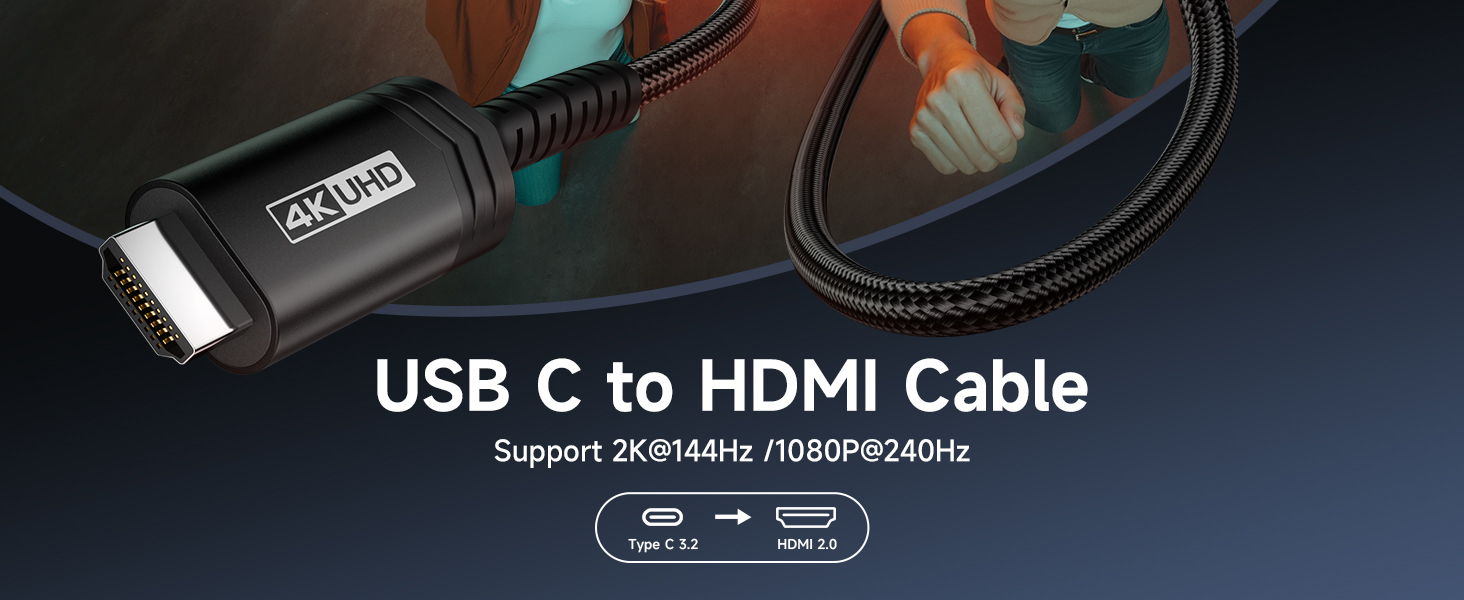 JSAUX USB-C to HDMI Cable (3 Meter) 4K@60Hz Ultra HD Buy JSAUX USB-C to HDMI Cable (3 Meter) 4K@60Hz Ultra HD Online in Pakistan - UGREEN PK