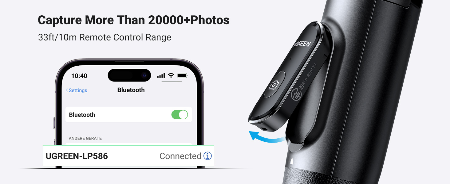 UGREEN 15062 Tripod Stand with Bluetooth Remote, Aluminum Selfie Stick & Phone Holder Buy UGREEN 15062 Tripod Stand with Bluetooth Remote, Aluminum Selfie Stick & Phone Holder Online in Pakistan - UGREEN PK