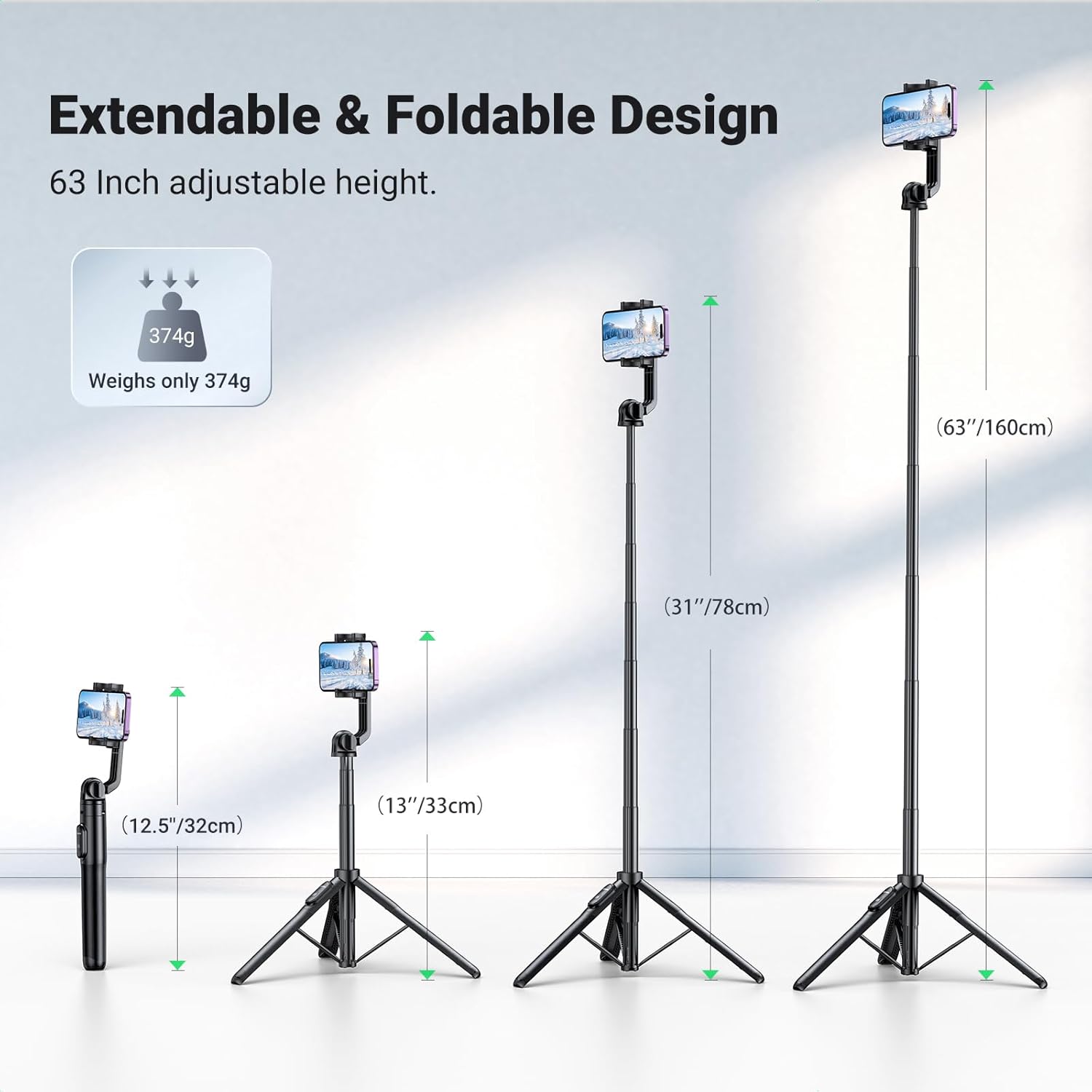 Buy UGREEN 15062 Tripod Stand with Bluetooth Remote, Aluminum Selfie Stick & Phone Holder Online in Pakistan - UGREEN PK