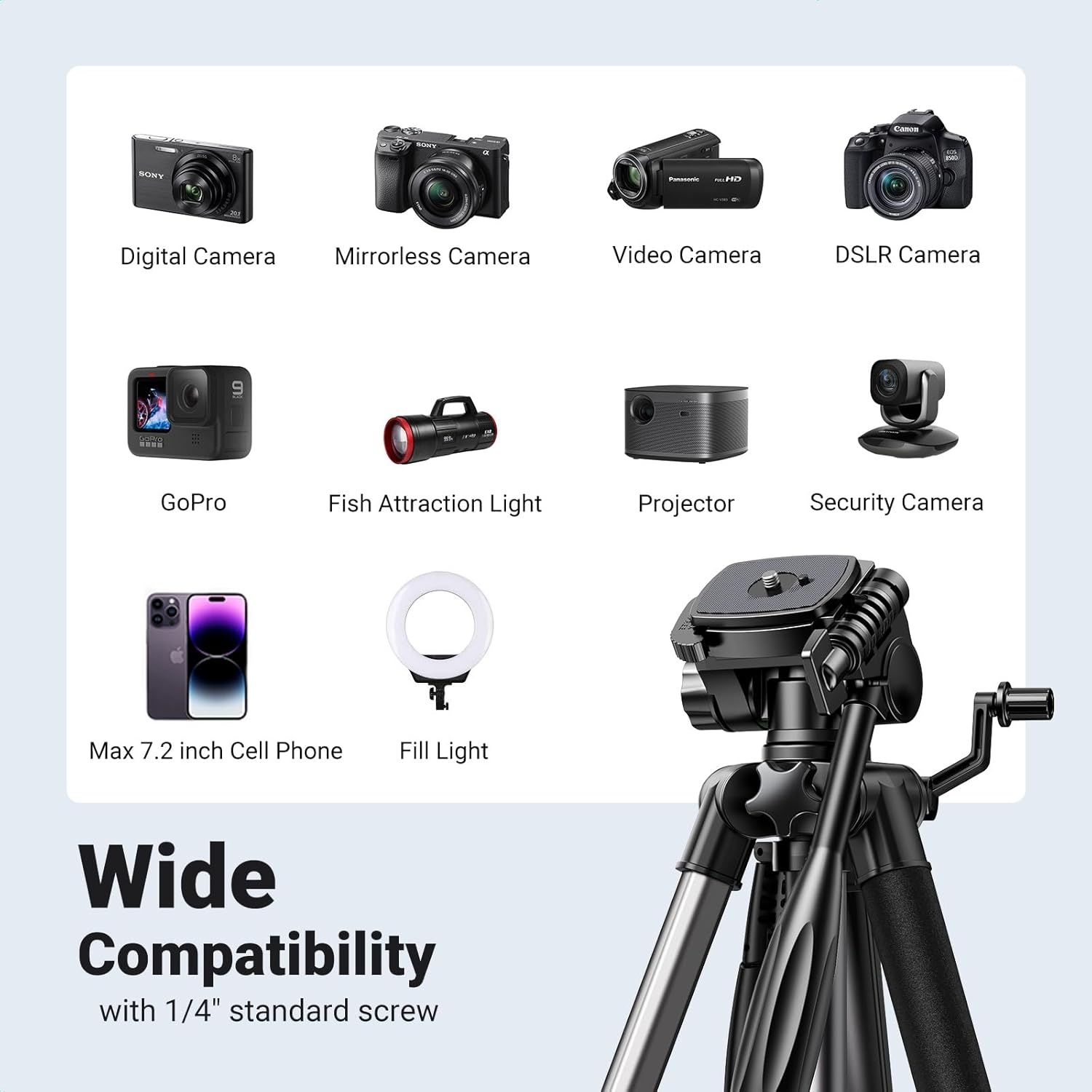 Buy UGREEN 15187 Professional Camera Tripod Stand 69" Heavy Duty Aluminum Tripod for DSLR/SLR Online in Pakistan - UGREEN PK