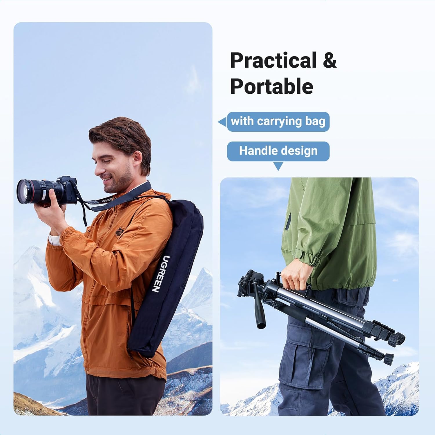 Buy UGREEN 15187 Professional Camera Tripod Stand 69" Heavy Duty Aluminum Tripod for DSLR/SLR Online in Pakistan - UGREEN PK