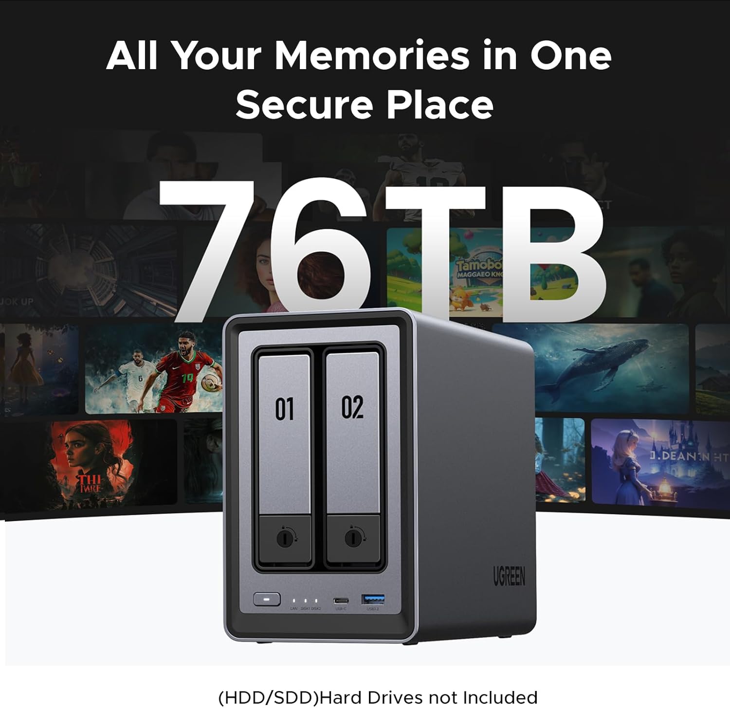 Buy UGREEN 25242ย NASync DXP2800 2-Bay Desktop NASย (Diskless) Intel N100 CPU, 8GB DDR5, 2.5GbE, Dual M.2 Slots, 4K HDMI Online in Pakistan - UGREEN PK