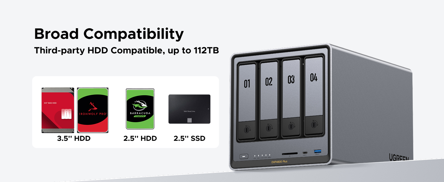 UGREEN 25371ย NASync DXP4800 4-Bay Desktop NAS Buy UGREEN 25371ย NASync DXP4800 4-Bay Desktop NAS (Diskless) Intel N100 Quad-Core, 8GB DDR5, 128GB SSD, Dual 2.5GbE, Dual M.2 NVMe, 4K HDMI Online in Pakistan - UGREEN PK