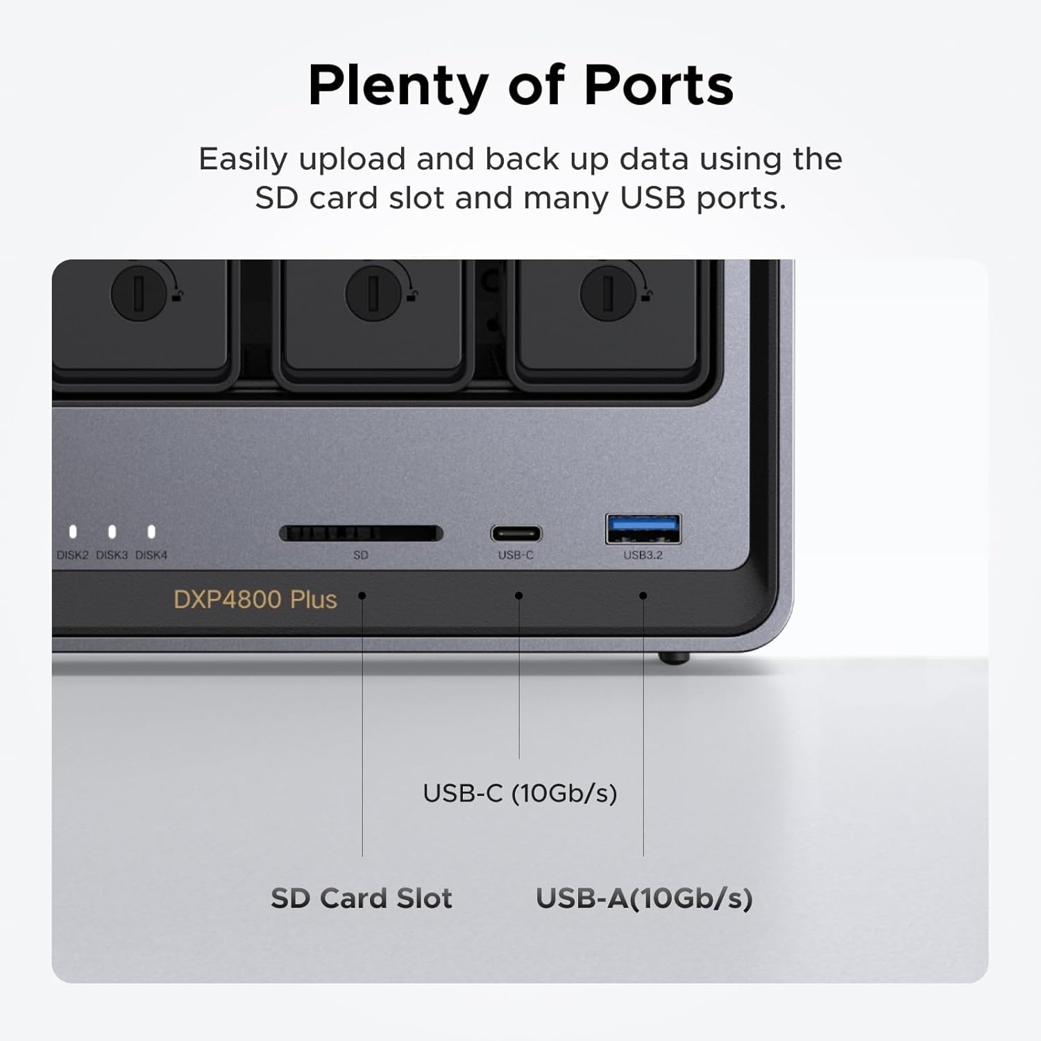 Buy UGREEN 25371ย NASync DXP4800 4-Bay Desktop NAS (Diskless) Intel N100 Quad-Core, 8GB DDR5, 128GB SSD, Dual 2.5GbE, Dual M.2 NVMe, 4K HDMI Online in Pakistan - UGREEN PK