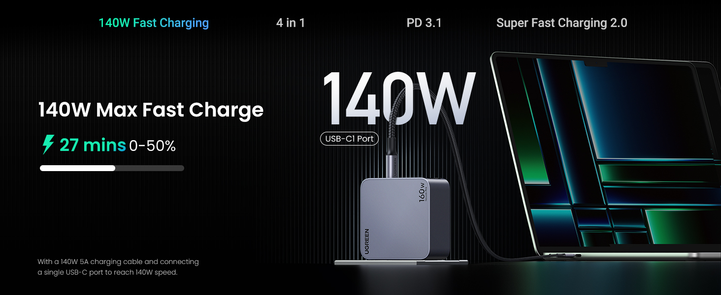 UGREEN 25877 Nexode Pro 160W GaN USB C Laptop Charger 4-Port PD 3.1 PPS Fast Charger Buy UGREEN 25877 Nexode Pro 160W GaN USB C Laptop Charger 4-Port PD 3.1 PPS Fast Charger Online in Pakistan - UGREEN PK