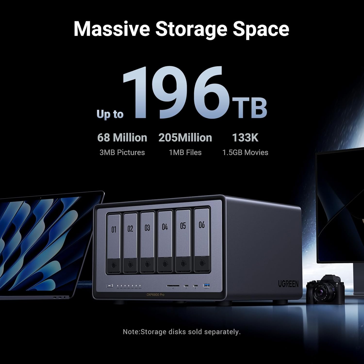 Buy UGREEN 25898ย NASync DXP6800 Pro 6-Bay NAS Enterprise-Grade Storage (Diskless) Online in Pakistan - UGREEN PK