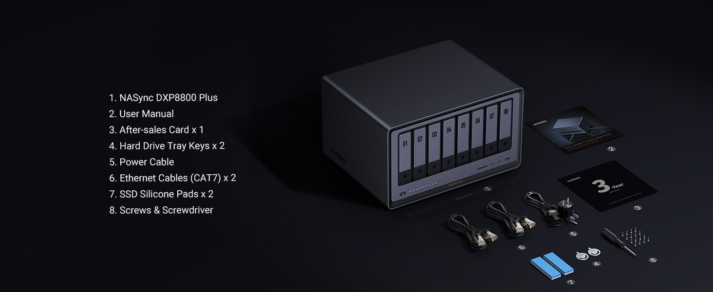 UGREEN 35126 NASync DXP8800 Plus 8-Bay Desktop NASย (Diskless) Buy UGREEN 35126 NASync DXP8800 Plus 8-Bay Desktop NASย (Diskless) Intel i5-1235U 10-Core, 8GB DDR5, 128GB SSD, Dual 10GbE, Thunderbolt 4, 8K HDMI Online in Pakistan - UGREEN PK