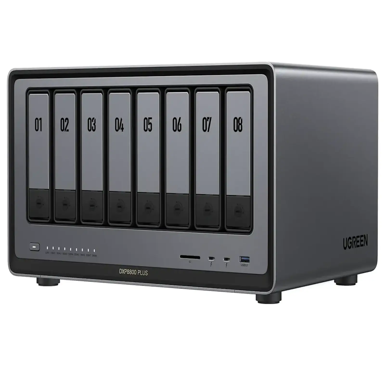 Buy UGREEN 35126 NASync DXP8800 Plus 8-Bay Desktop NASย (Diskless) Intel i5-1235U 10-Core, 8GB DDR5, 128GB SSD, Dual 10GbE, Thunderbolt 4, 8K HDMI Online in Pakistan - UGREEN PK