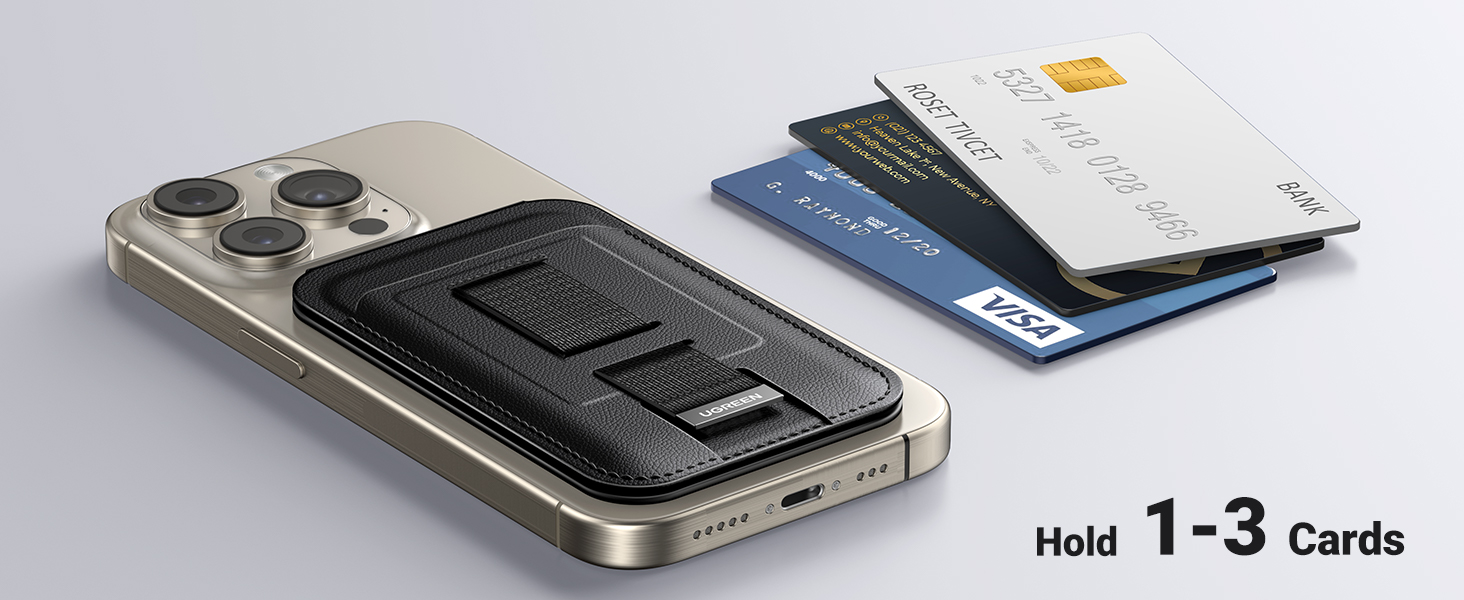 UGREEN 45166 Magnetic Phone Wallet for MagSafe Compatible iPhone with 3-Card Slot, Adjustable Stand (30°-150°) Buy UGREEN 45166 Magnetic Phone Wallet for MagSafe Compatible iPhone with 3-Card Slot, Adjustable Stand (30°-150°) Online in Pakistan - UGREEN PK