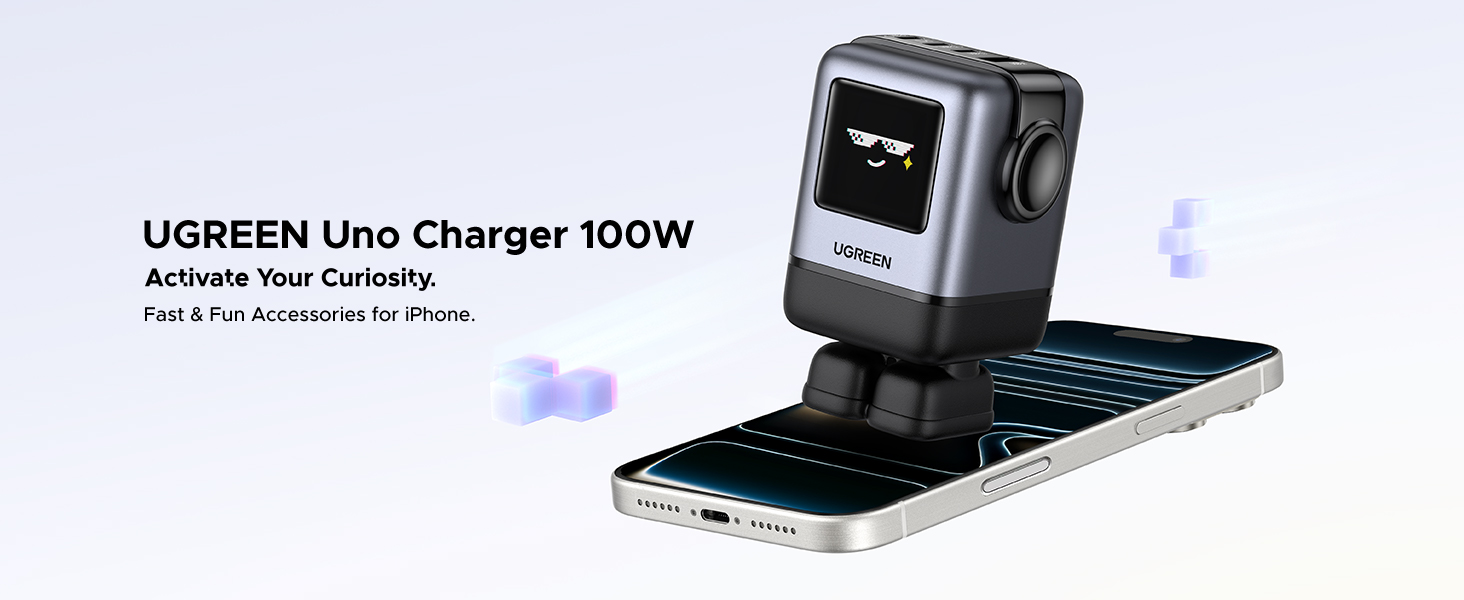 UGREEN 45514 Uno 100W 4-Port Robot GaN Fast Charger (US Plug) for iPhone 17/16, Galaxy S25/S24 Buy UGREEN 45514 Uno 100W 4-Port Robot GaN Fast Charger (US Plug) for iPhone 17/16, Galaxy S25/S24 Online in Pakistan - UGREEN PK