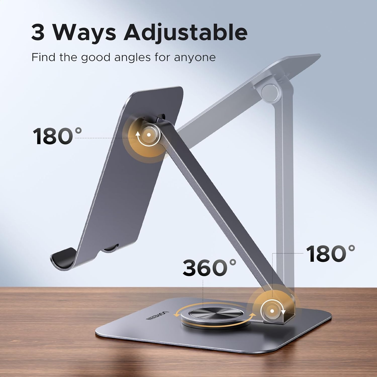 Buy UGREEN 45860 Aluminum 360 Rotating Tablet Stand Holder for Desk, Foldable & Portable Online in Pakistan - UGREEN PK