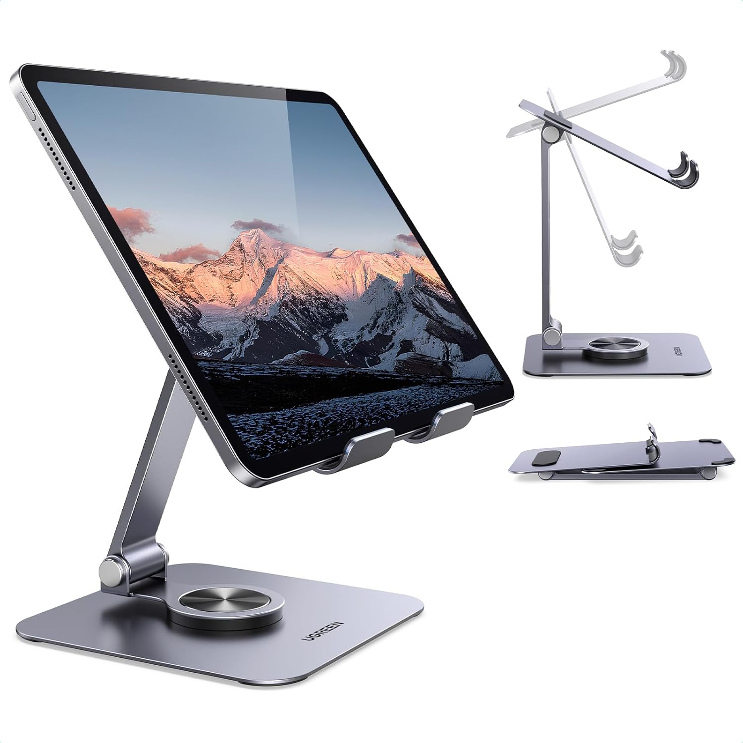 Buy UGREEN 45860 Aluminum 360 Rotating Tablet Stand Holder for Desk, Foldable & Portable Online in Pakistan - UGREEN PK