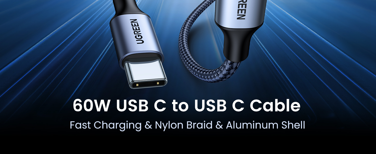 UGREEN 50152 USB C to USB C Cable 60W PD Fast Charging (2 Meter) Nylon Braided Buy UGREEN 50152 USB C to USB C Cable 60W PD Fast Charging (2 Meter) Nylon Braided Online in Pakistan - UGREEN PK