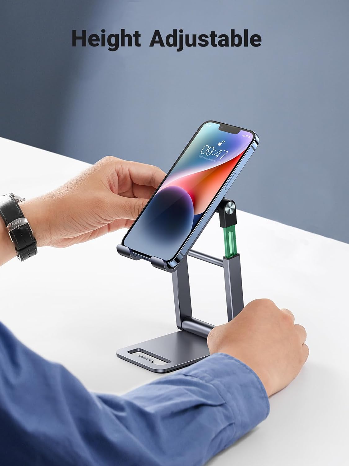 Buy UGREEN 50324 Ergonomic Adjustable Height Phone Stand for Desk, Foldable & Portable Online in Pakistan - UGREEN PK