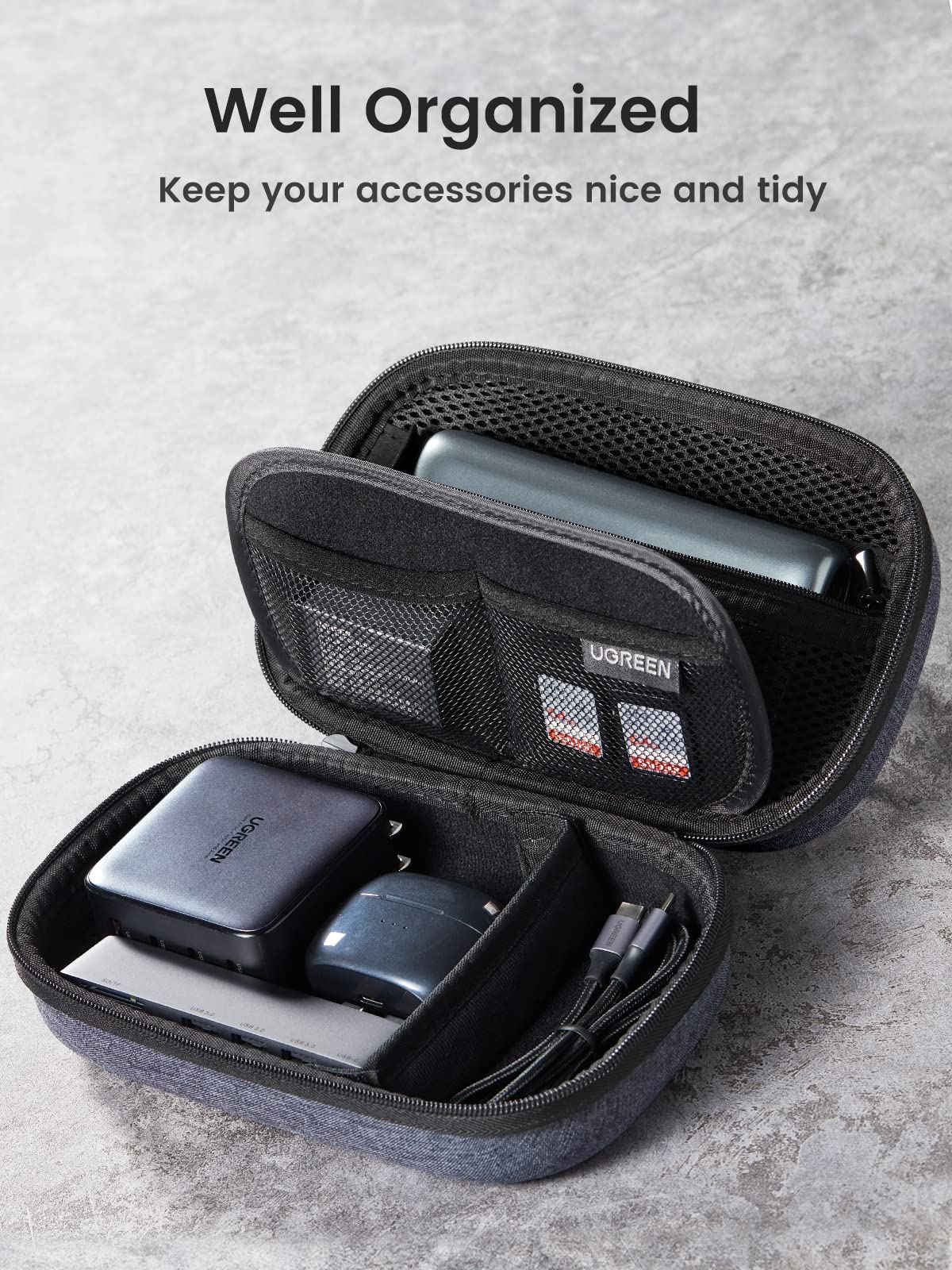 Buy UGREEN 50903 Travel Case Organizer Bag for Power Bank, Cables, Hard Drive, Charger, Memory Cards Online in Pakistan - UGREEN PK