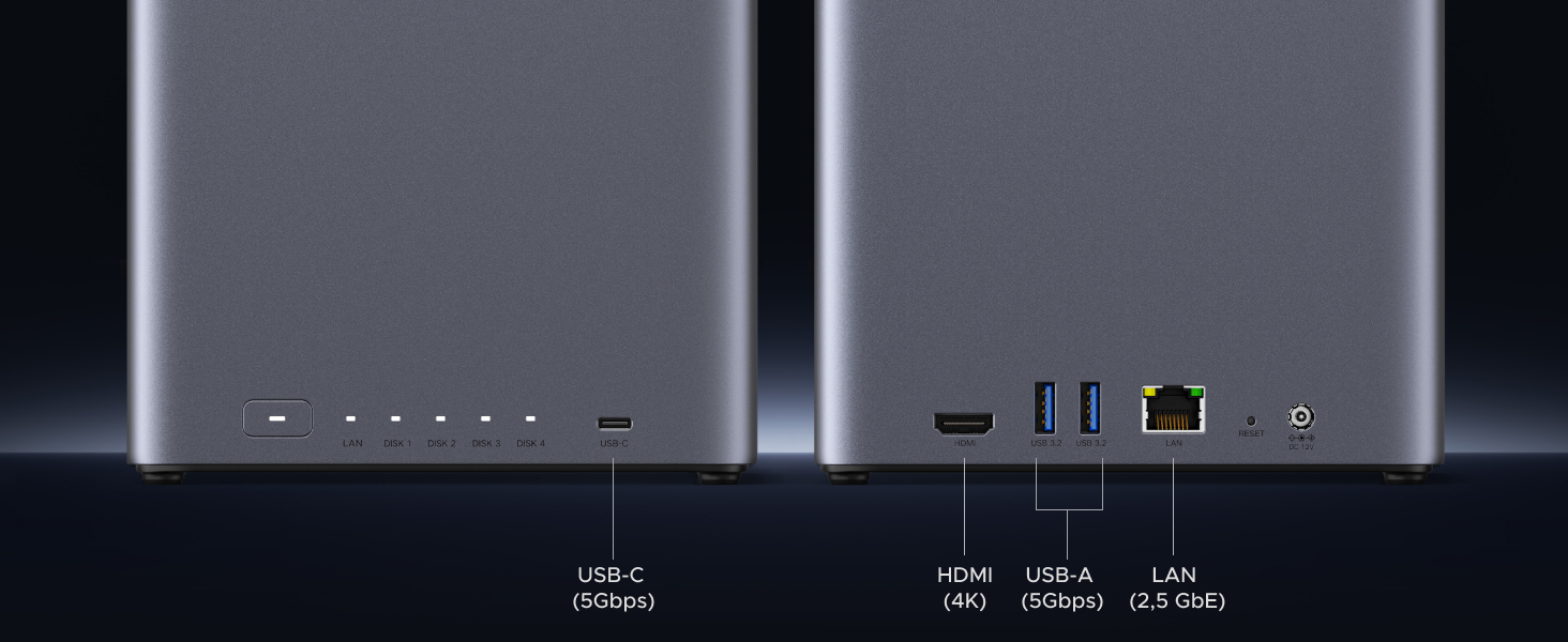UGREEN 65651ย NASync DH4300 Plus 4-Bay Desktop NAS Buy UGREEN 65651ย NASync DH4300 Plus 4-Bay Desktop NAS (Diskless) 8-Core ARM CPU, 8GB RAM, 120TB, 2.5GbE, 4K HDMI - AI Photo Manager, Personal & Business Cloud Storage Online in Pakistan - UGREEN PK