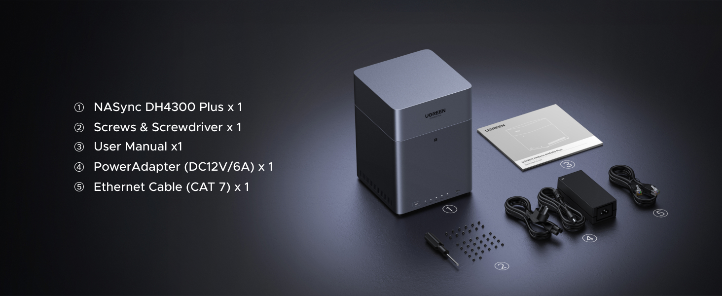 UGREEN 65651ย NASync DH4300 Plus 4-Bay Desktop NAS Buy UGREEN 65651ย NASync DH4300 Plus 4-Bay Desktop NAS (Diskless) 8-Core ARM CPU, 8GB RAM, 120TB, 2.5GbE, 4K HDMI - AI Photo Manager, Personal & Business Cloud Storage Online in Pakistan - UGREEN PK