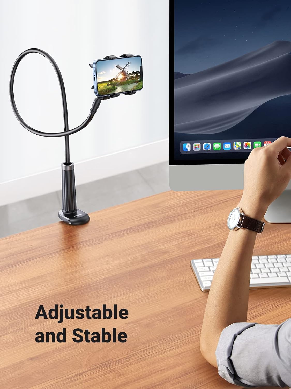 Buy UGREEN 80906 Gooseneck Phone Holder for Desk & Bed (Black) Online in Pakistan - UGREEN PK