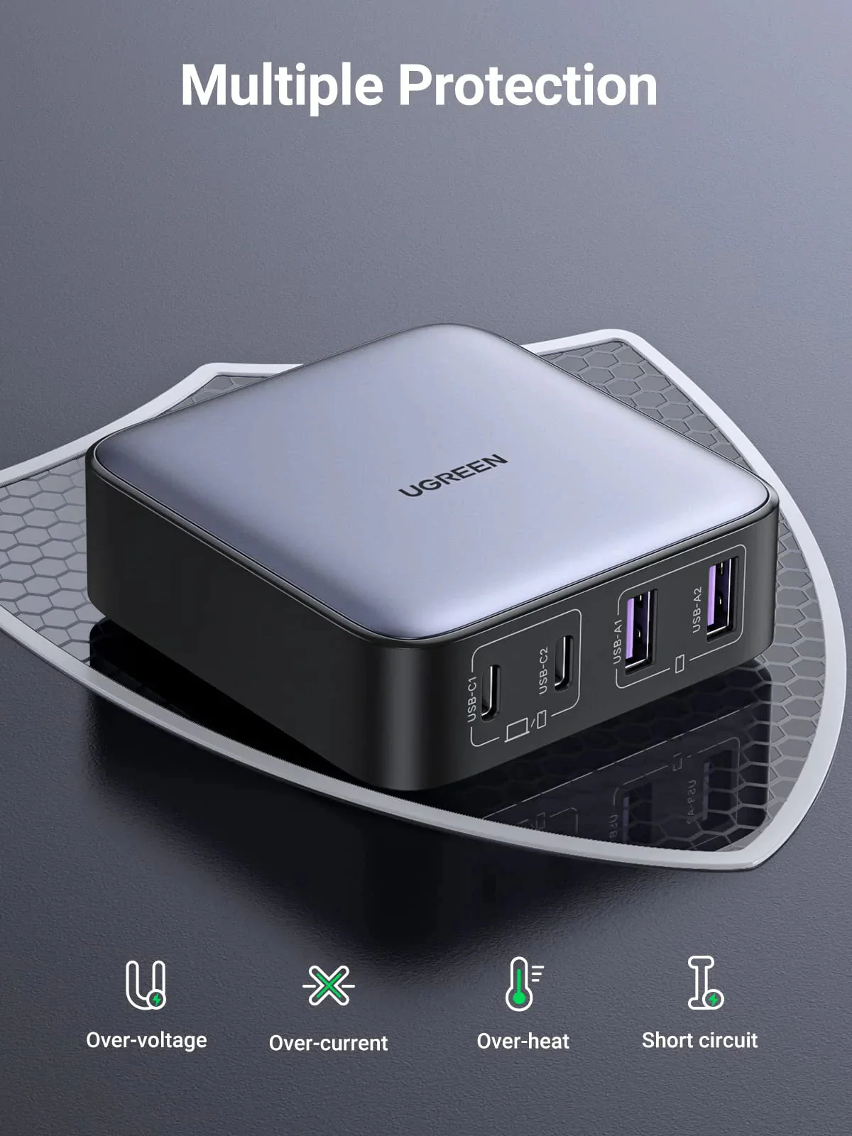 Buy UGREEN 90747 Nexode 65W GaN PD Fast Charger 4-Port for MacBook Pro/Air, iPhone 17/16/15 Online in Pakistan - UGREEN PK