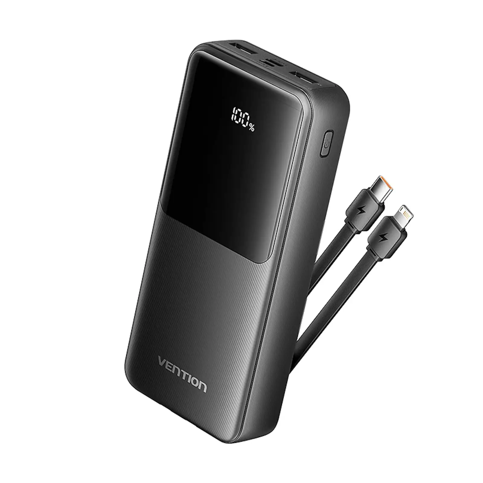 Buy VENTION FHPB0 20000mAh Power Bank 22.5W Fast Charging with Built-in Cables (Black) for iPhone 17/16/15 /14 Online in Pakistan - UGREEN PK