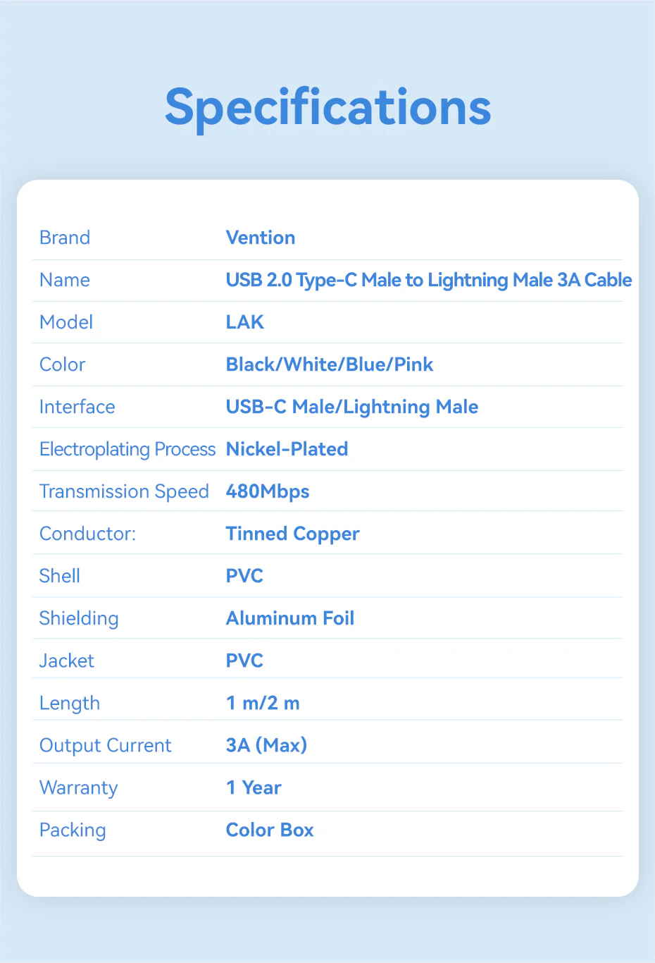 VENTON LAKWH MFi Certified USB-C to Lightning Cable (2 Meter) 27W Fast Charging Buy VENTON LAKWH MFi Certified USB-C to Lightning Cable (2 Meter) 27W Fast Charging Online in Pakistan - UGREEN PK