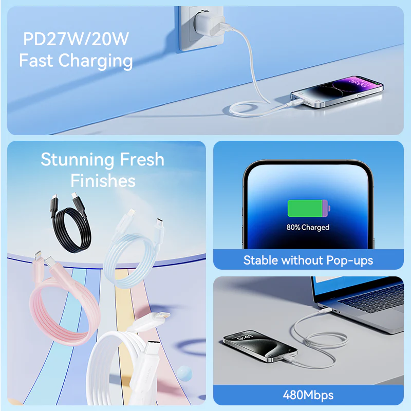 Buy VENTON LAKWH MFi Certified USB-C to Lightning Cable (2 Meter) 27W Fast Charging Online in Pakistan - UGREEN PK