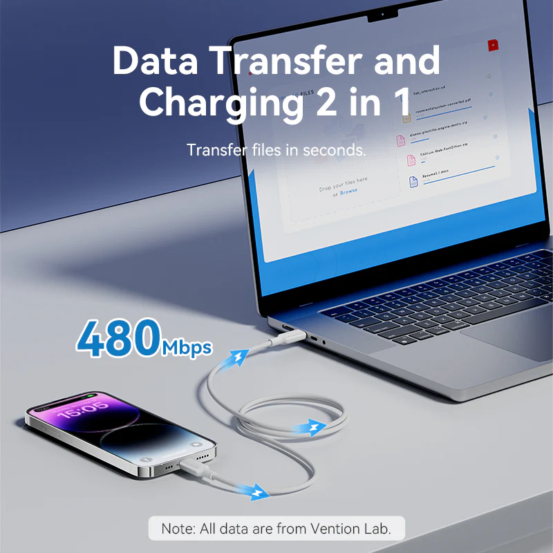 Buy VENTON LAKWH MFi Certified USB-C to Lightning Cable (2 Meter) 27W Fast Charging Online in Pakistan - UGREEN PK