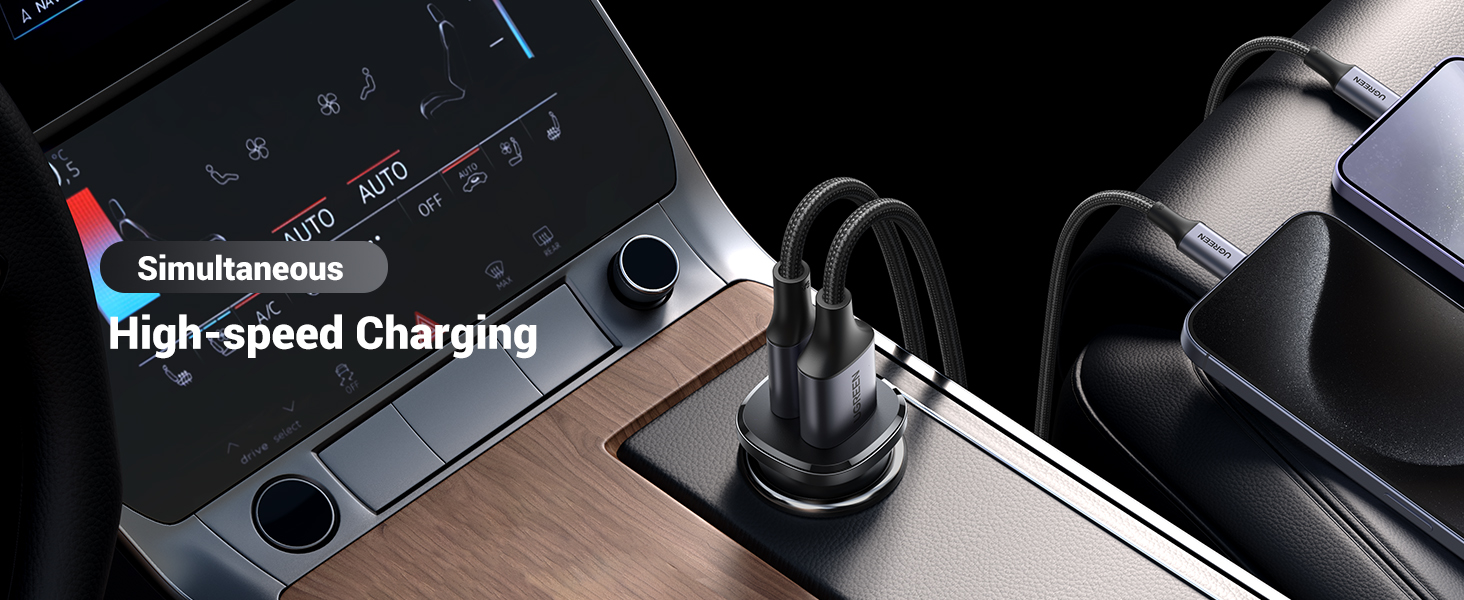 UGREEN 25845 Car Charger 2 Ports PD 30W & PPS 25W for iPhone 17/16/15 Buy UGREEN 25845 Car Charger 2 Ports PD 30W & PPS 25W for iPhone 17/16/15 Online in Pakistan - UGREEN PK