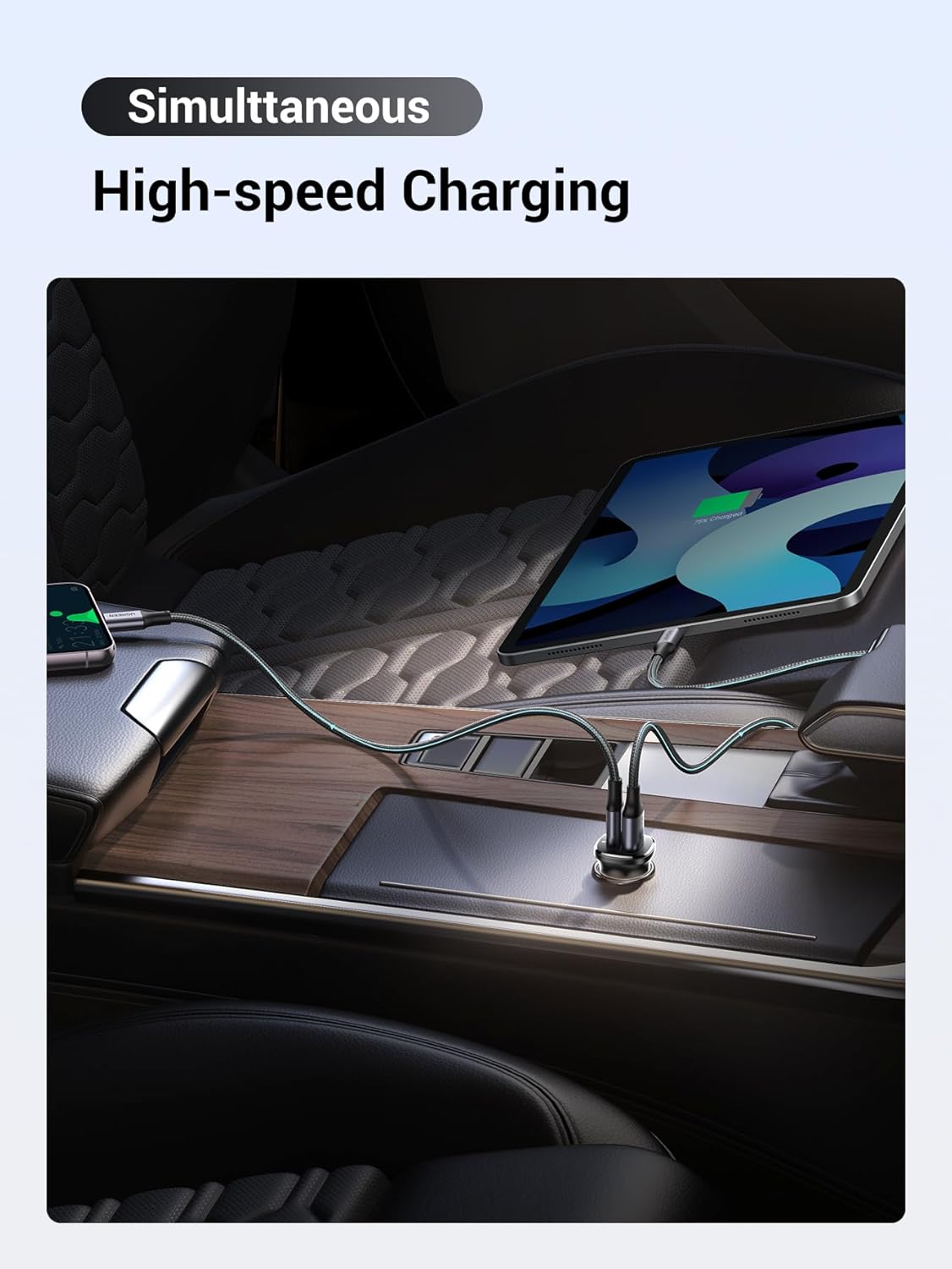 Buy UGREEN 25845 Car Charger 2 Ports PD 30W & PPS 25W for iPhone 17/16/15 Online in Pakistan - UGREEN PK