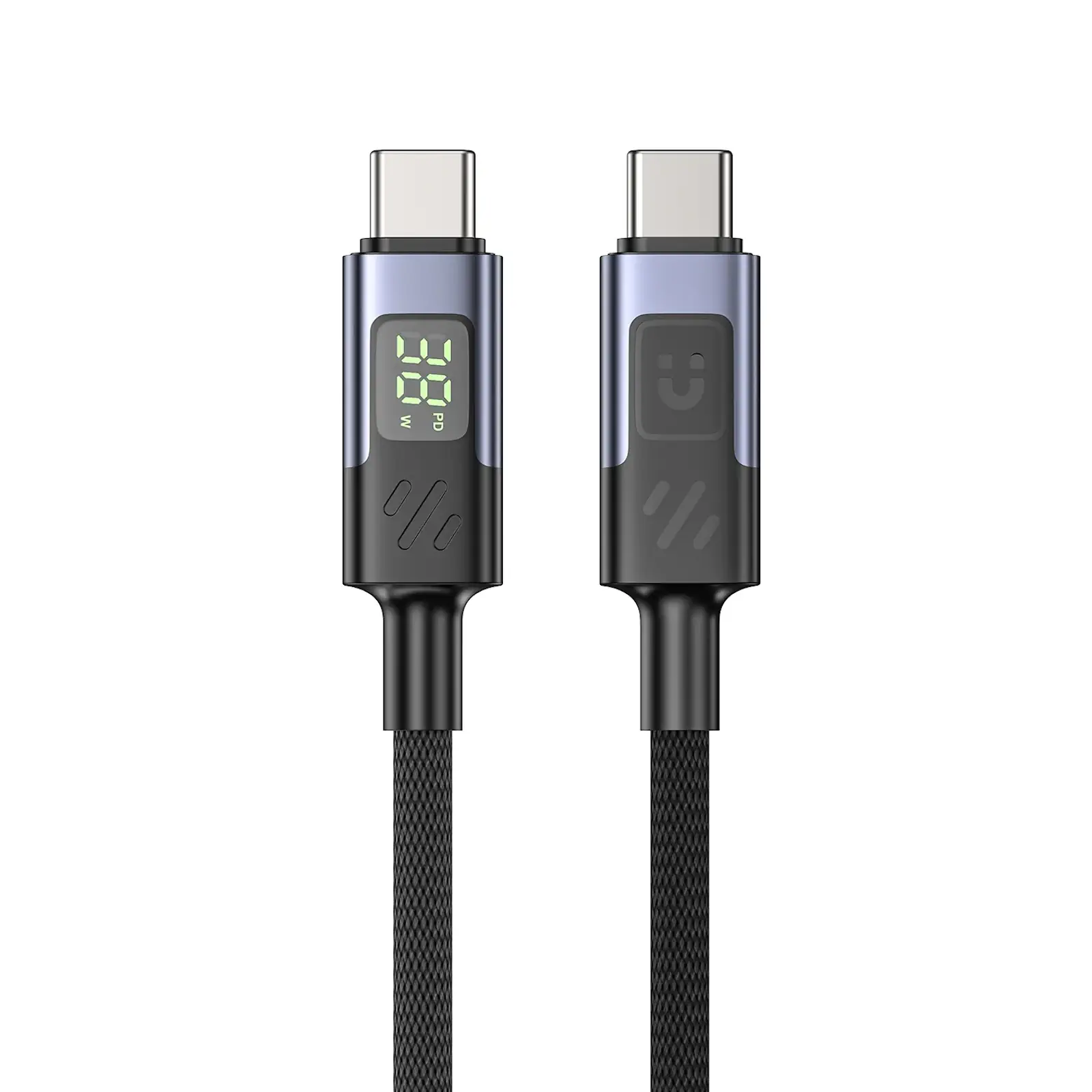 UNITEK C14158ABK-2Mย PD 60W USB-C Cable with LED Display