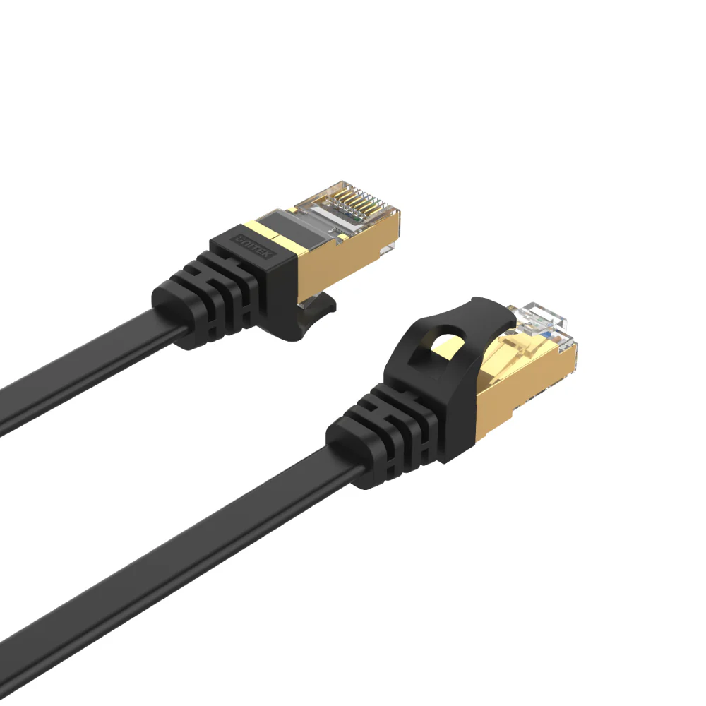 Buy UNITEK Cat 7 Flat Ethernet Cable (1 Meter) RJ45 Gold Plated LAN Wire, Ultra Thin 1.8mm Height 10Gbps High Speed SSTP Double Shielded Online in Pakistan - UGREEN PK