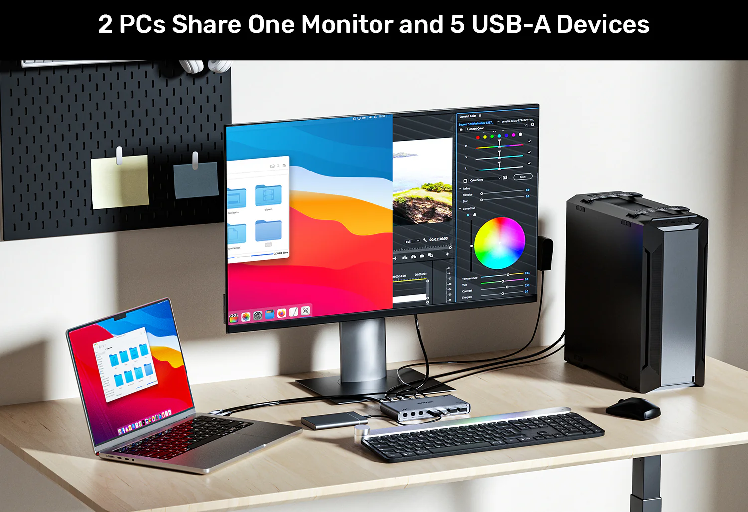 UNITEK USB-C 10Gbps HDMI KVM Switch, 2-PC 4K@30Hz Split-Screen Switch with 5-Port USB 3.1 Hub & Data Buy UNITEK USB-C 10Gbps HDMI KVM Switch, 2-PC 4K@30Hz Split-Screen Switch with 5-Port USB 3.1 Hub & Data Online in Pakistan - UGREEN PK