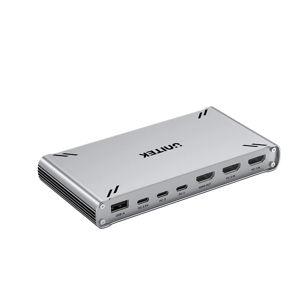 Buy UNITEK USB-C 10Gbps HDMI KVM Switch, 2-PC 4K@30Hz Split-Screen Switch with 5-Port USB 3.1 Hub & Data Online in Pakistan - UGREEN PK