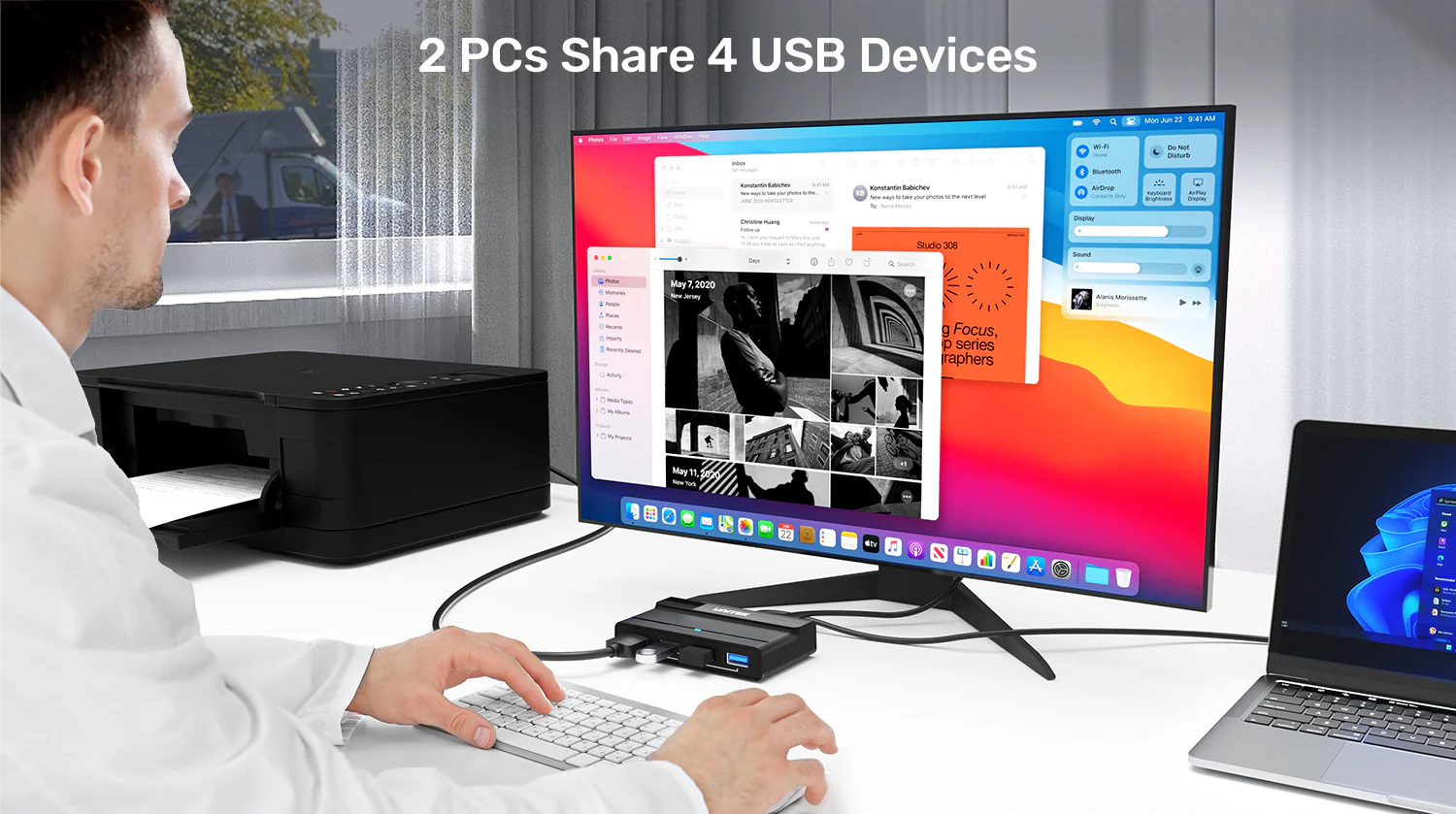 UNITEK USB 3.0 Switch Selector, 2-PC 4-Port KVM Switcher, 5Gbps Hub to Share Keyboard, Mouse, Printer Buy UNITEK USB 3.0 Switch Selector, 2-PC 4-Port KVM Switcher, 5Gbps Hub to Share Keyboard, Mouse, Printer Online in Pakistan - UGREEN PK