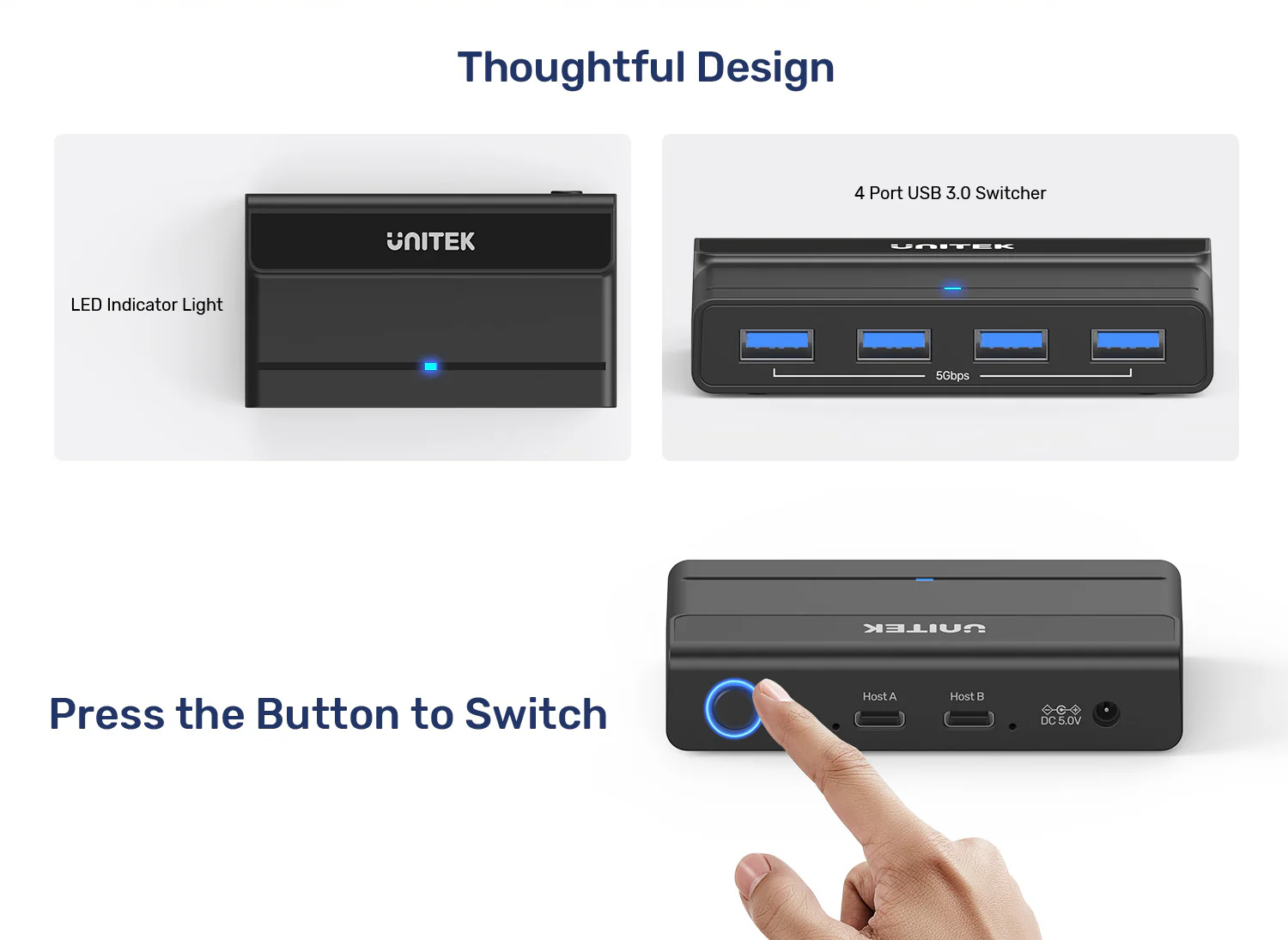 UNITEK USB 3.0 Switch Selector, 2-PC 4-Port KVM Switcher, 5Gbps Hub to Share Keyboard, Mouse, Printer Buy UNITEK USB 3.0 Switch Selector, 2-PC 4-Port KVM Switcher, 5Gbps Hub to Share Keyboard, Mouse, Printer Online in Pakistan - UGREEN PK