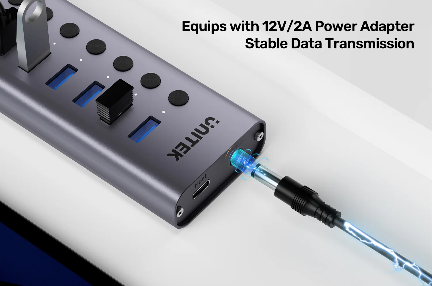 UNITEK 7-in-1 USB Hub with Individual Port Switches 7x USB-A 5Gbps + BC1.2 Fast Charging Buy UNITEK 7-in-1 USB Hub with Individual Port Switches 7x USB-A 5Gbps + BC1.2 Fast Charging Online in Pakistan - UGREEN PK