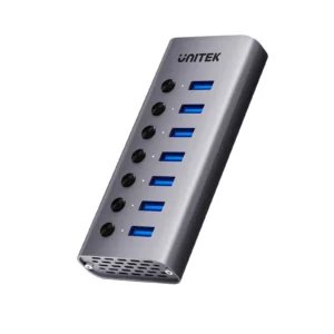 UNITEK H1314A01-EU 7-in-1 USB Hub with Individual Port Switches