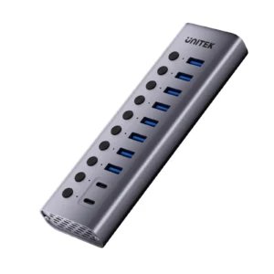 UNITEK H1315B01-EU 10-in-1 USB Hub with Individual Port Switches