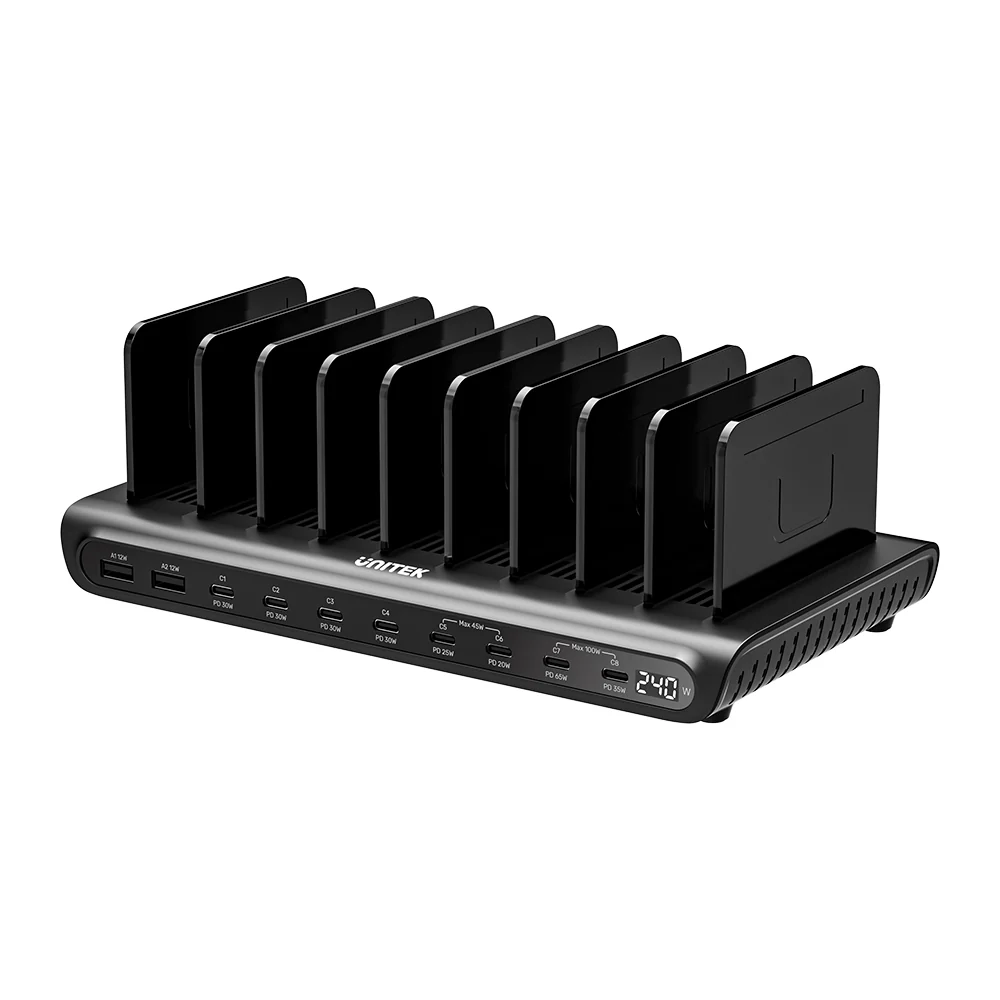 Buy UNITEK uCharge 240W 10-Port USB Smart Charging Station with 8 USB-C & 2 USB-A Online in Pakistan - UGREEN PK