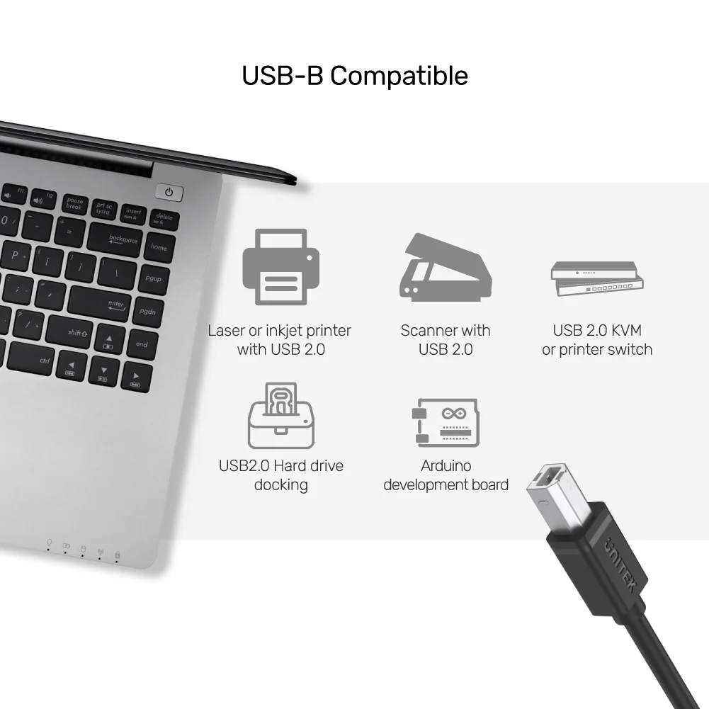 Buy UNITEK USB 2.0 A Male to B Male Printer Cable for Printers, Scanners, Hard Drives Online in Pakistan - UGREEN PK