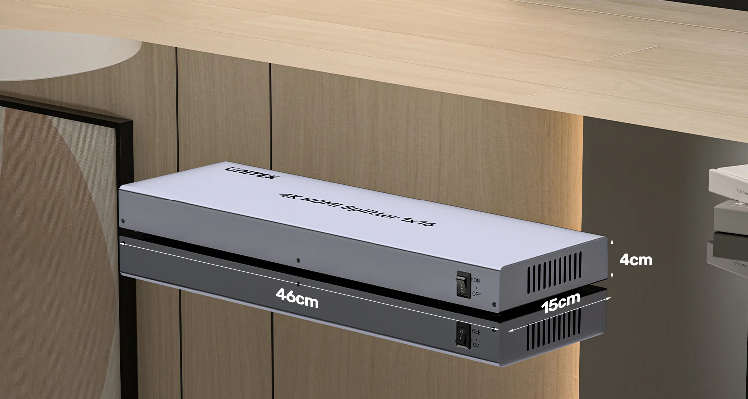 UNITEK HDMI Splitter 1 in 16 Out 4K@30Hz, Professional 16-Port Video Distributor for Digital Signage Buy UNITEK HDMI Splitter 1 in 16 Out 4K@30Hz, Professional 16-Port Video Distributor for Digital Signage Online in Pakistan - UGREEN PK