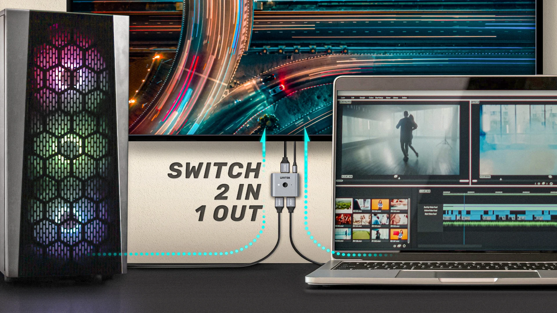 Buy UNITEK 8K HDMI 2.1 Bidirectional Switch 2-In-1 And 1-In-2 8K@60Hz 4K@120Hz Manual Switcher/Splitter for Gaming Consoles Online in Pakistan - UGREEN PK
