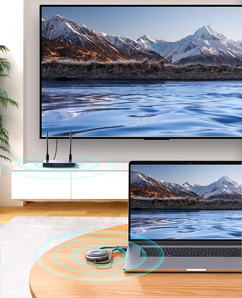 Buy UNITEK USB to HDMI+VGA Wireless Screen Projector Dongle 50 Meter Range 1080P@60Hz Online in Pakistan - UGREEN PK