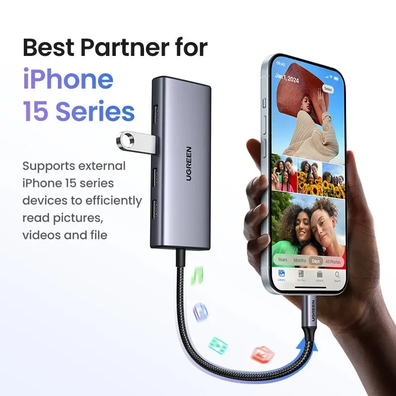 Buy UGREEN 35897 7-in-1 USB-C Hub with Dual HDMI, 100W PD Charging, 4x USB-A Ports Online in Pakistan - UGREEN PK
