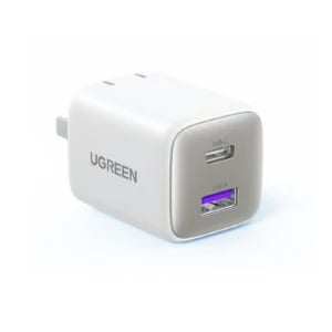 UGREEN 35108 35W USB C Nexode 2-Ports GaN Fast Charger US Plug White