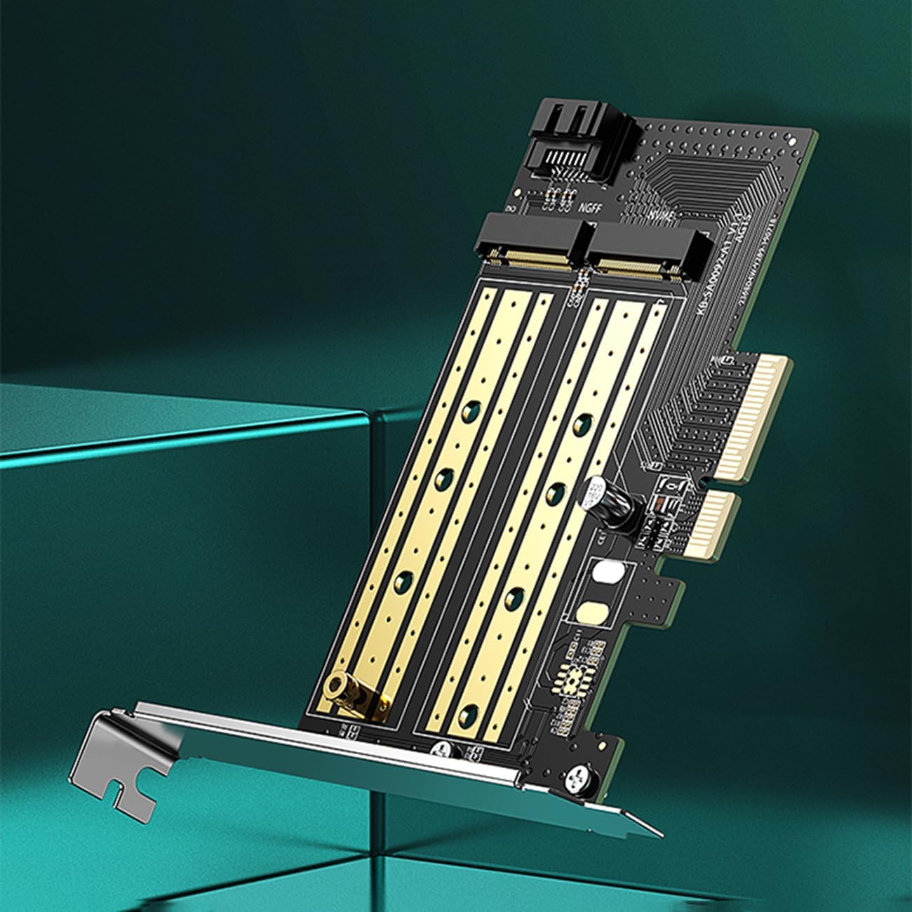 Buy UGREEN 70504 M.2 NVMe to PCI-E 3.0 Express Card with M.2 SATA Support, Multi-Layer PCBA, NVMe & AHCI SSD Adapter Online in Pakistan - UGREEN PK
